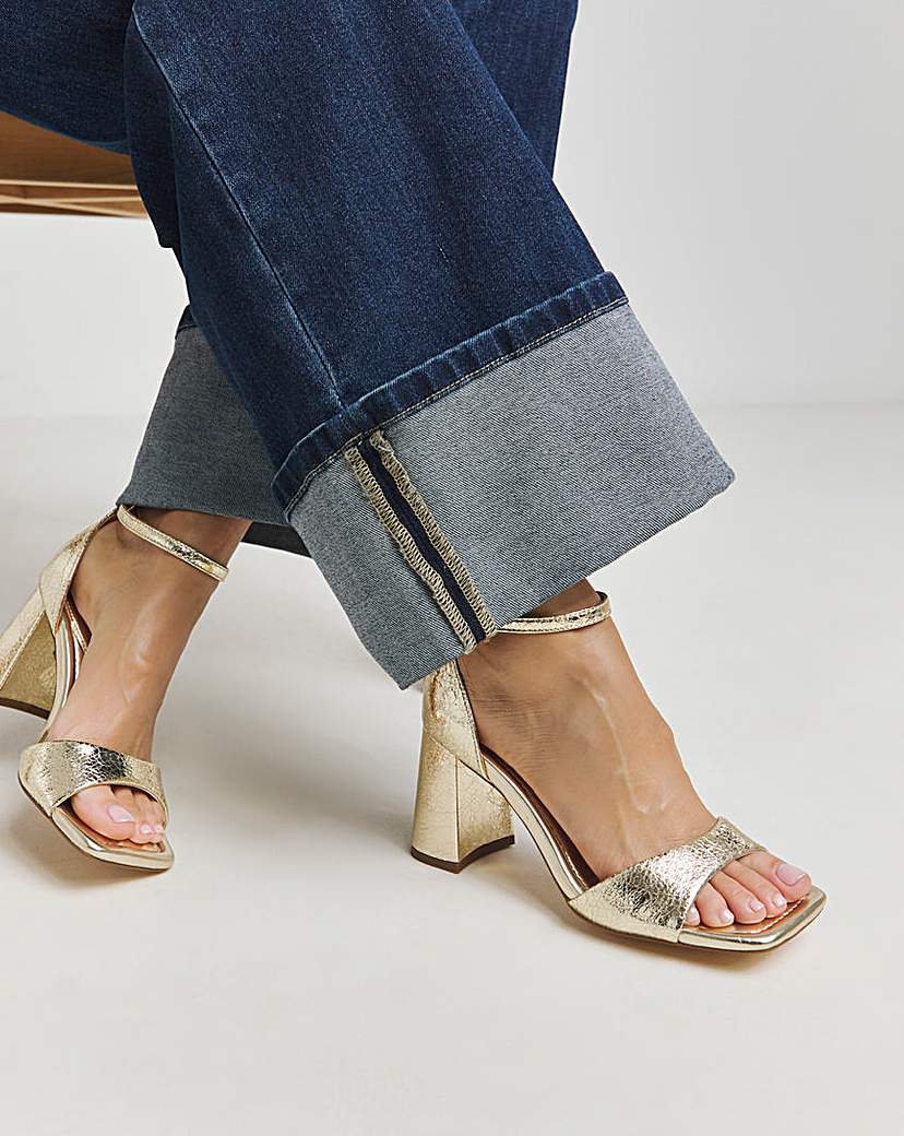 New In - Barely There Block Heel Sandals Wide