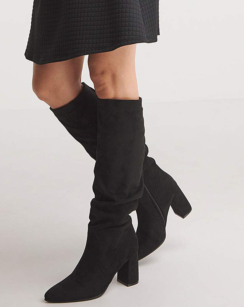 Ruched Knee High Pointed Boot Standard