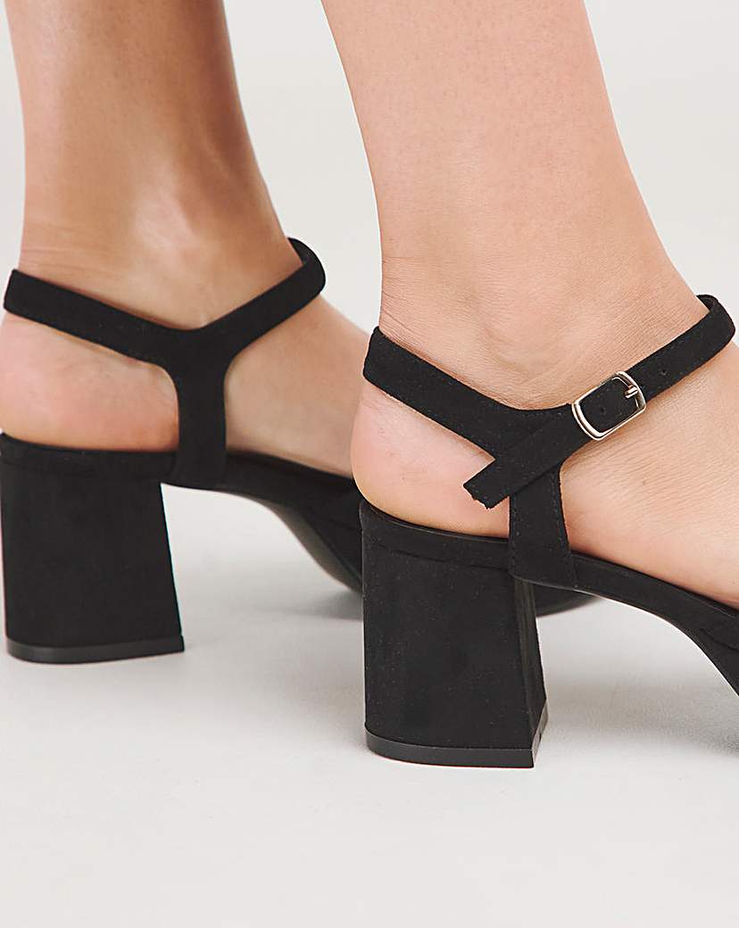 Strap Detail Platform Sandal Ex Wide