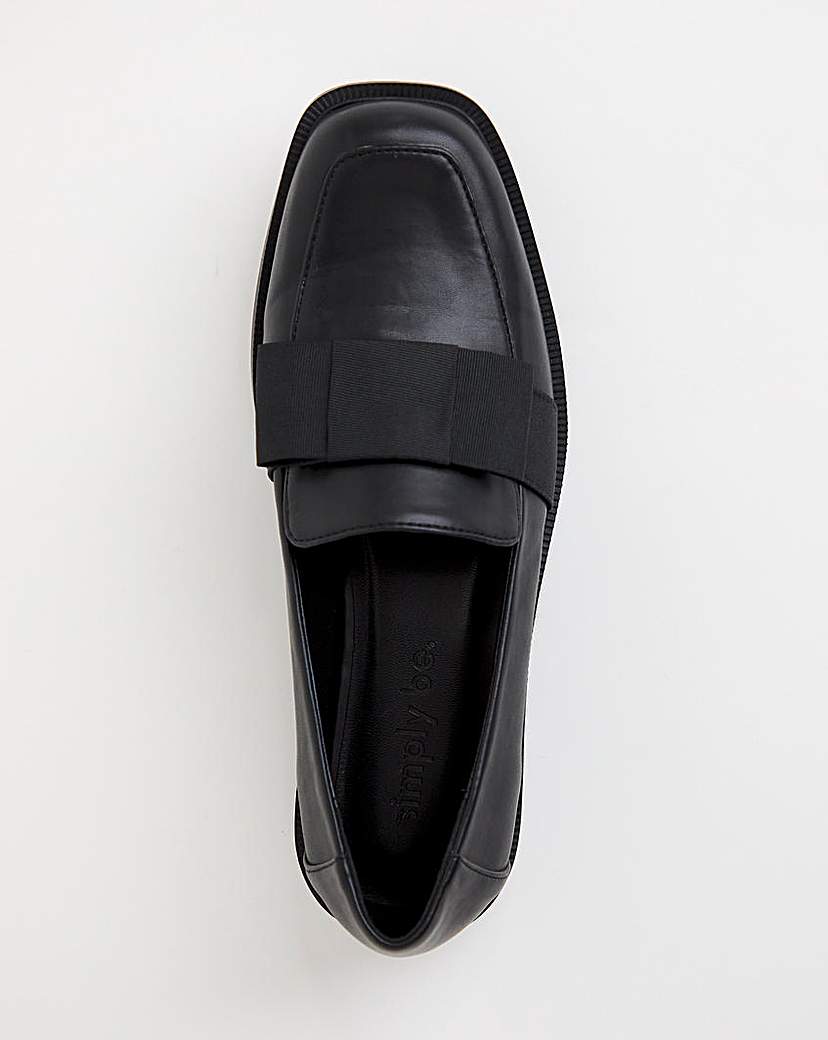 Oversize Bow Loafer Shoes Ex Wide Fit