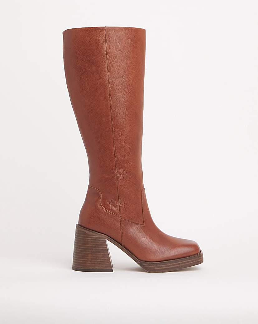 Knee High Platform Boots Ex Wide Stand