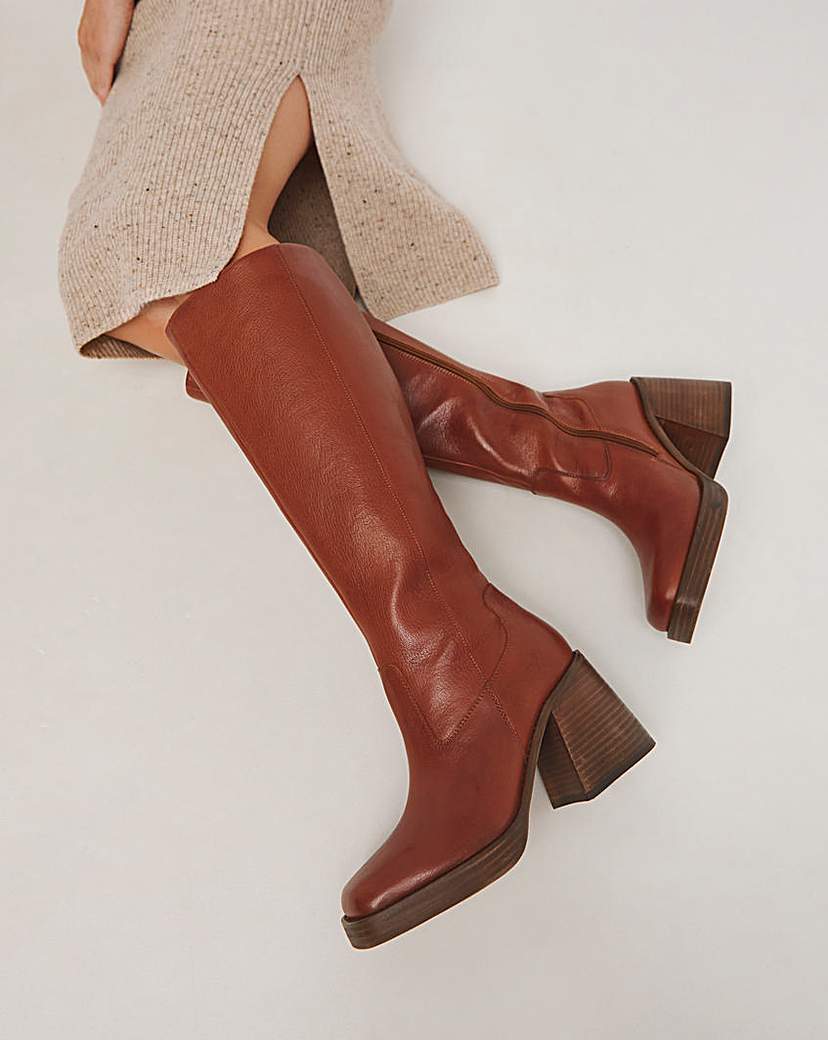 Knee High Platform Boots Ex Wide Stand