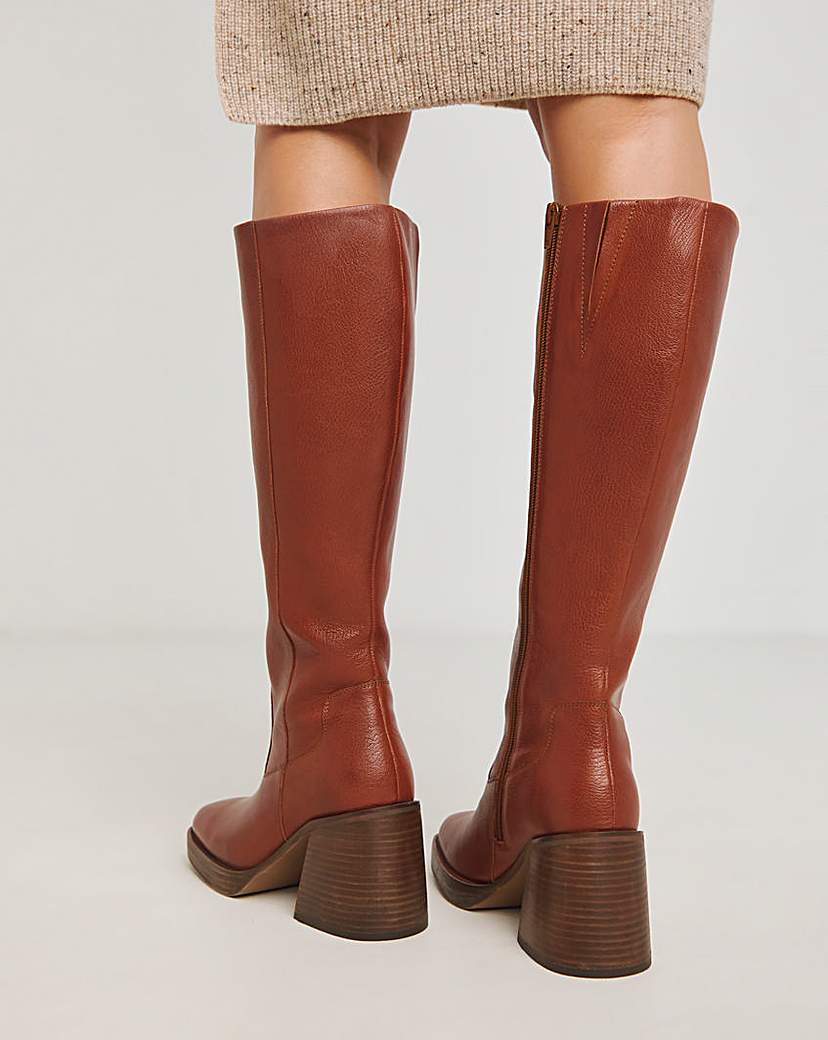 Knee High Platform Boots Ex Wide Stand