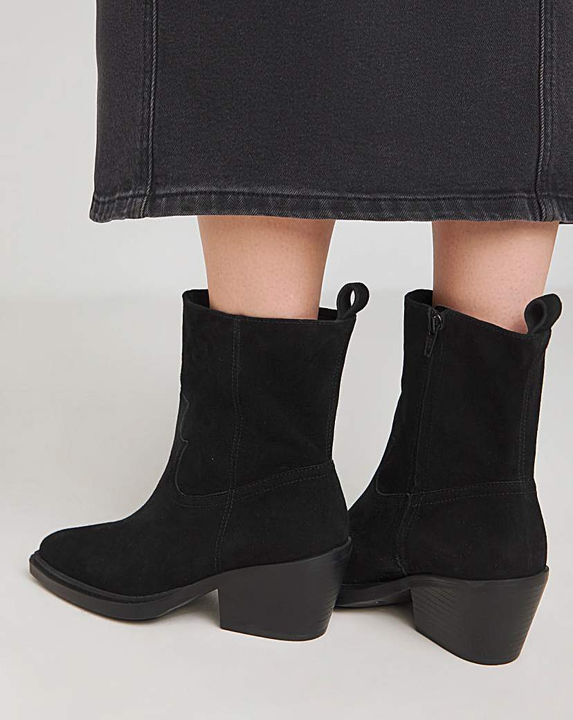 Ankle Western Boots Ex Wide
