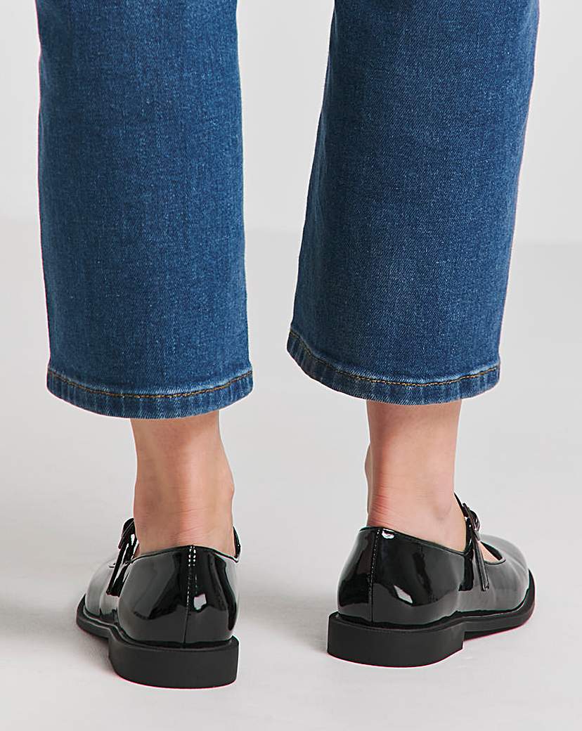 Mary Jane Shoes Ex Wide Fit