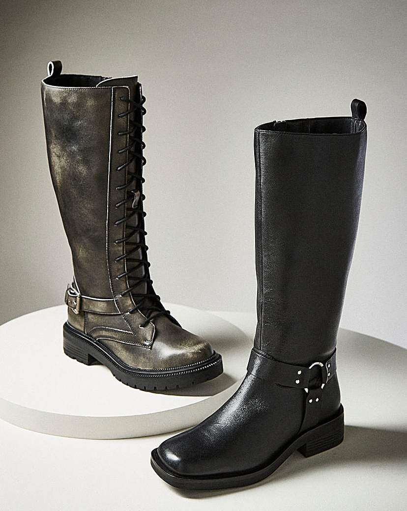 Knee High Western Boot Hardware ExWide C