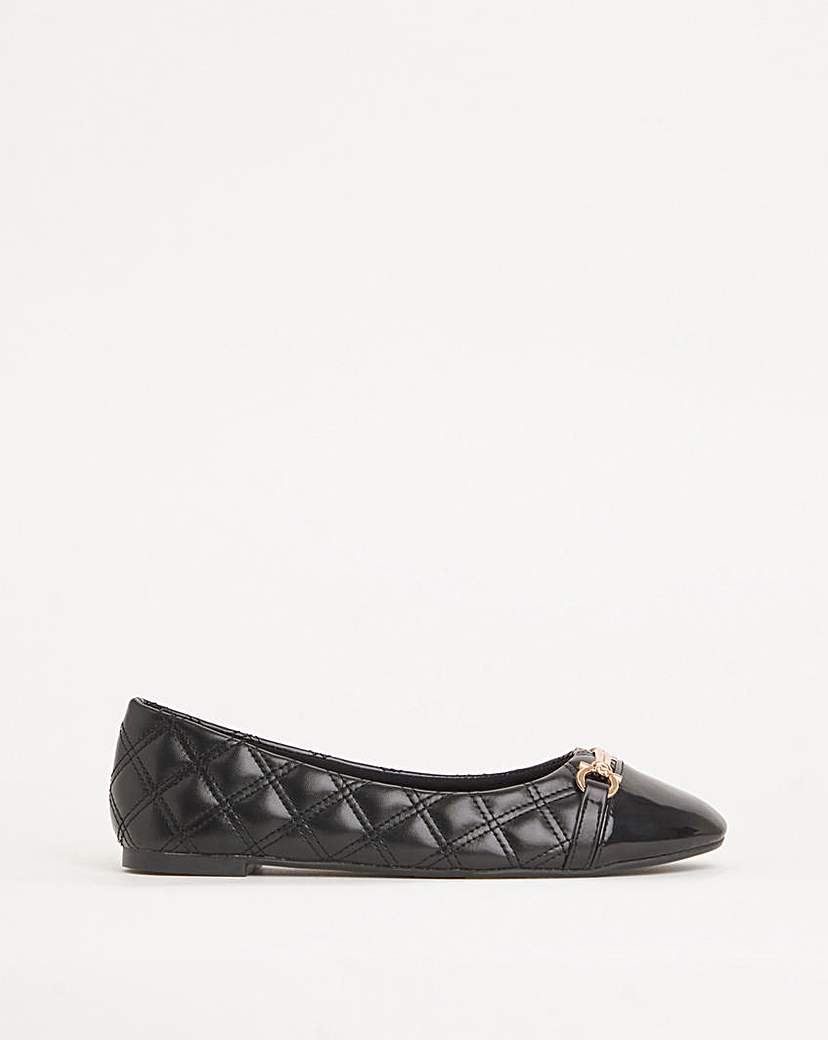 Toe Cap Snaffle Ballerina Extra Wide