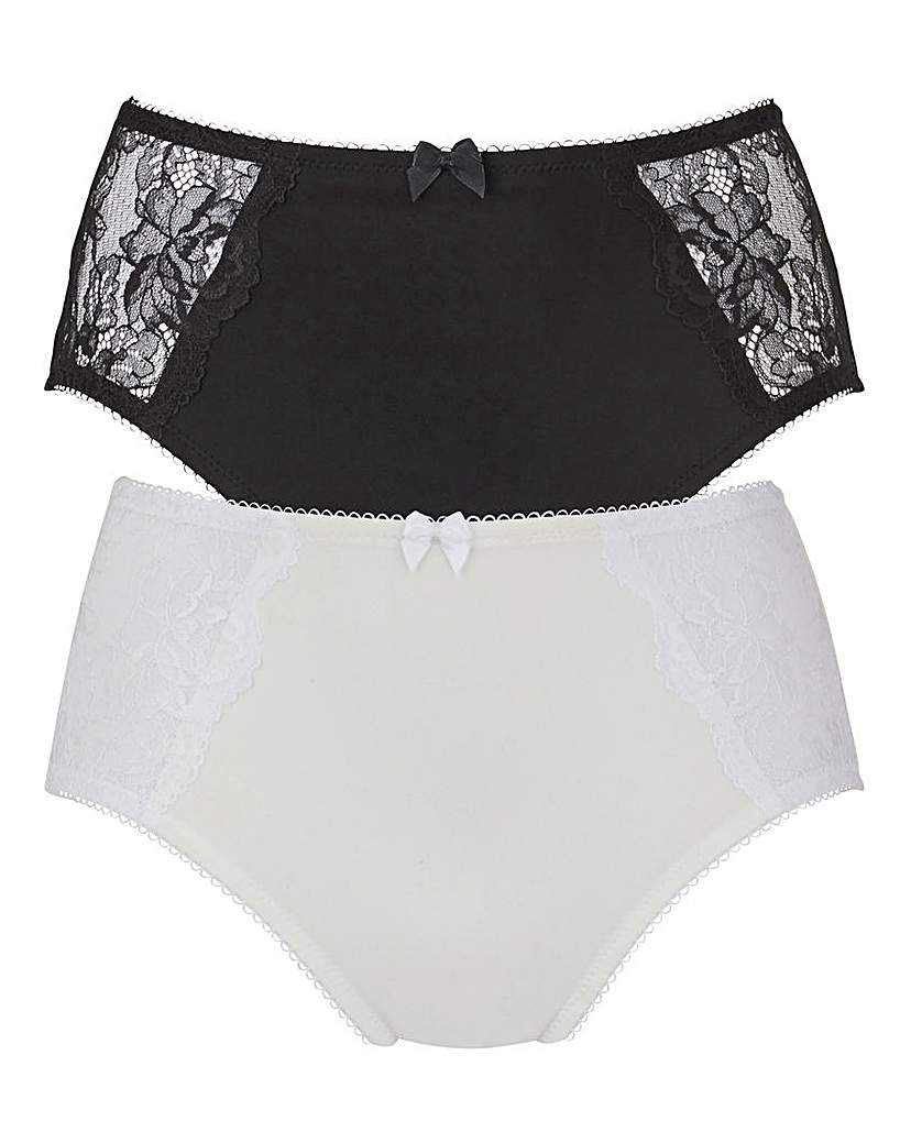 Image of 2Pack Ella Lace Black/White Briefs