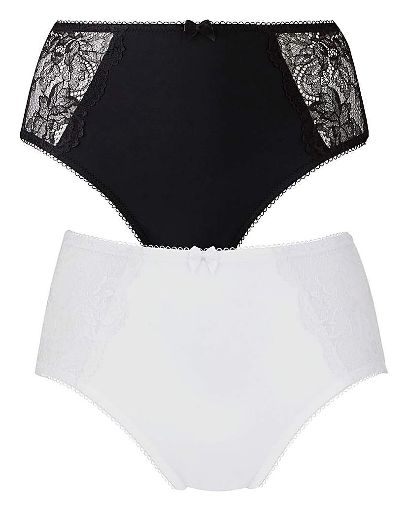 Image of 2Pack Ella Lace Black/White Briefs