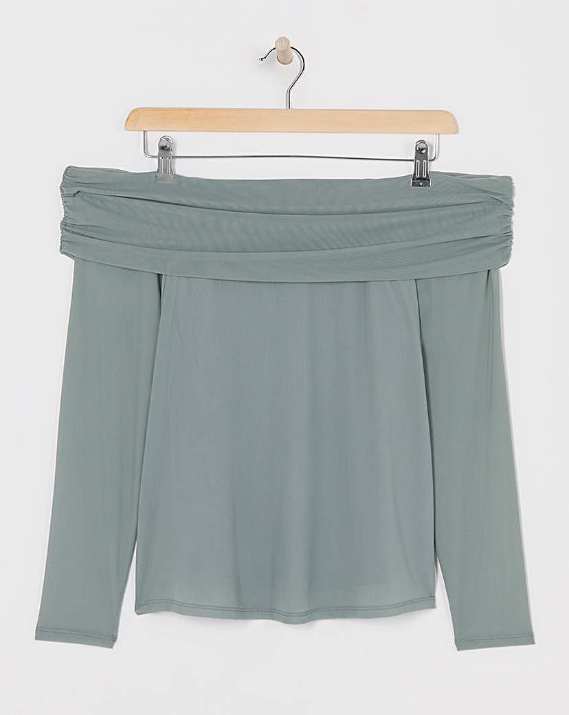 Mesh Bardot Top