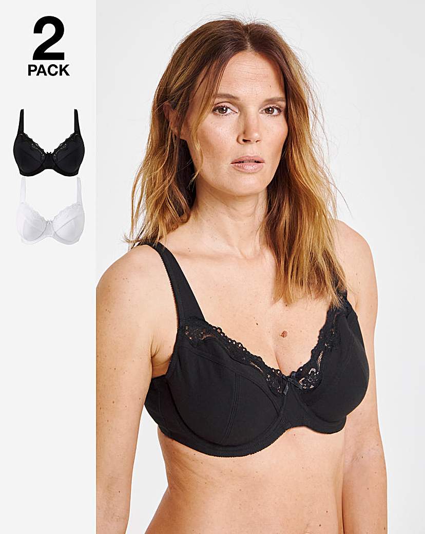 2 Pack Full Cup Wired Bras