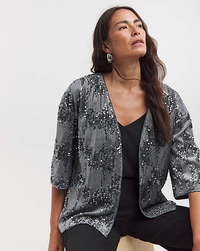 Sequin Velvet Kimono