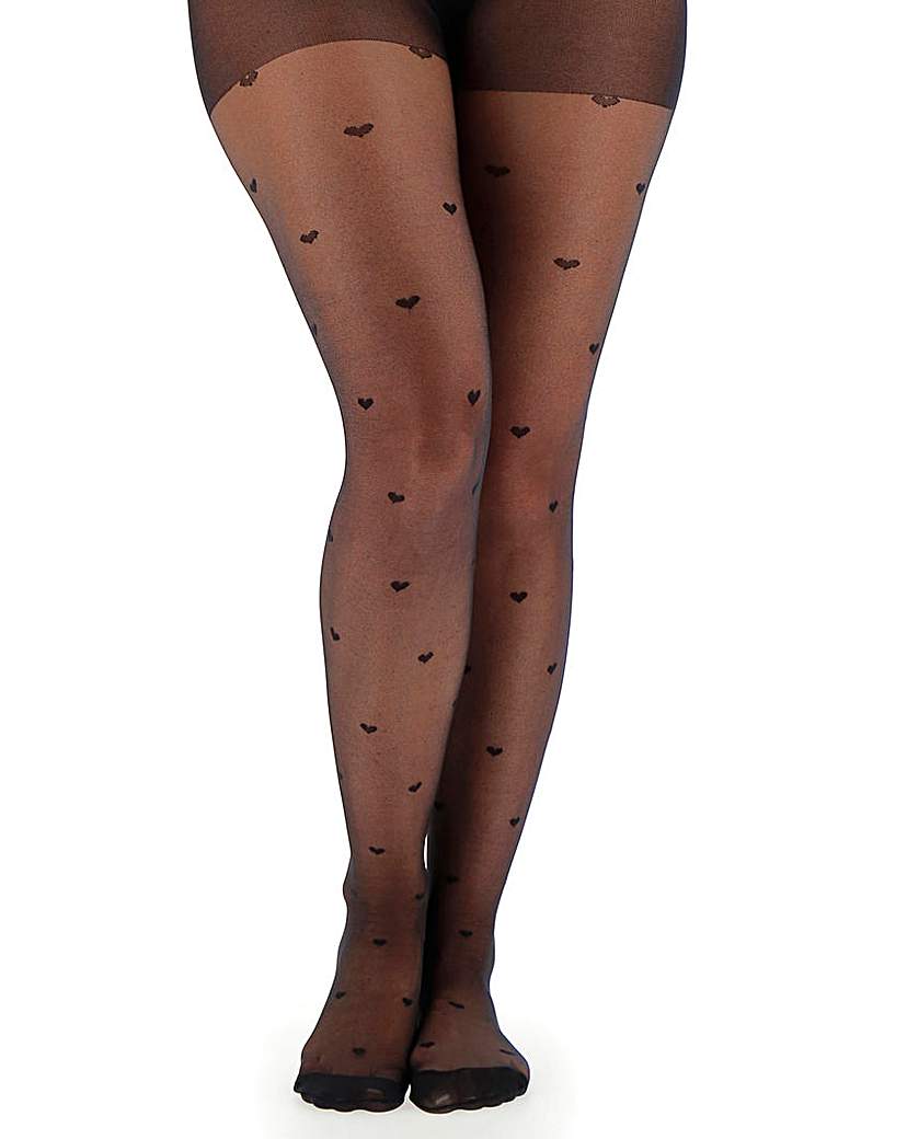 Image of 1 Pack Heart Sheer Tights