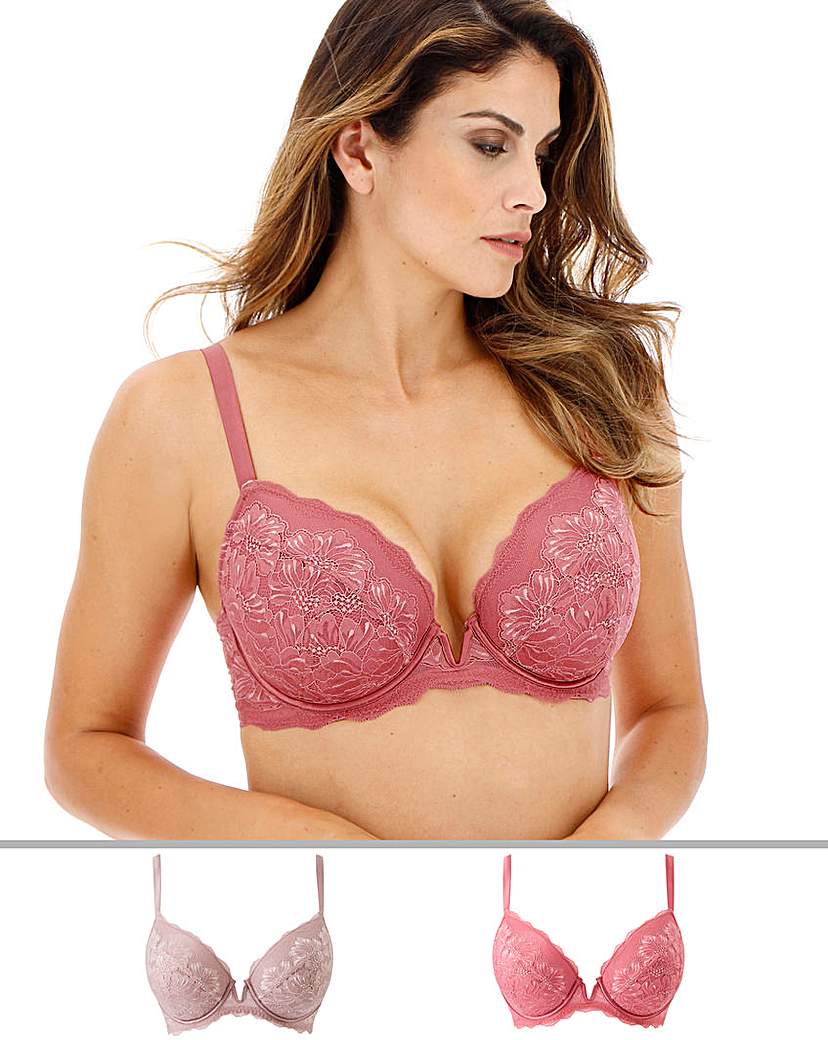 Image of Pack Katie Lace Padded Plunge Bras