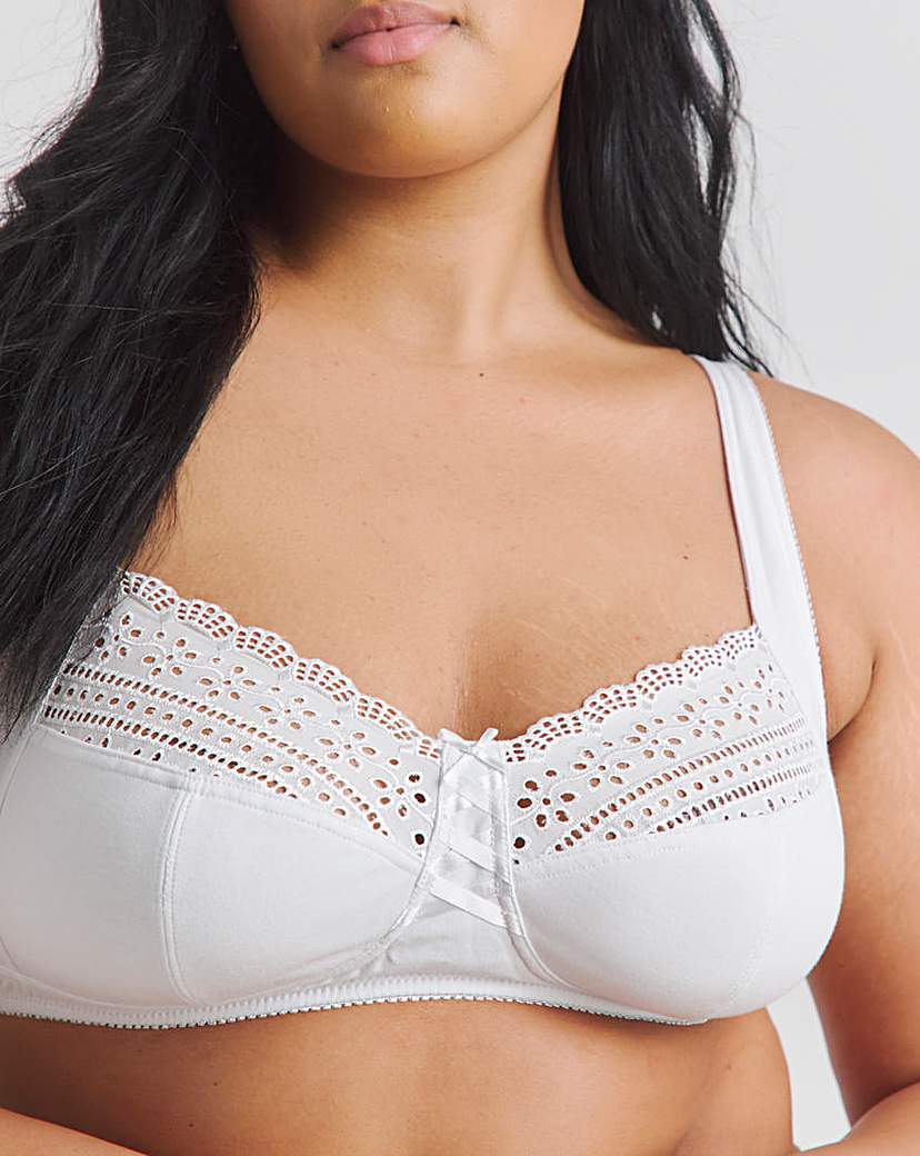 2 Pk White/Black Jane Non Wired Bras