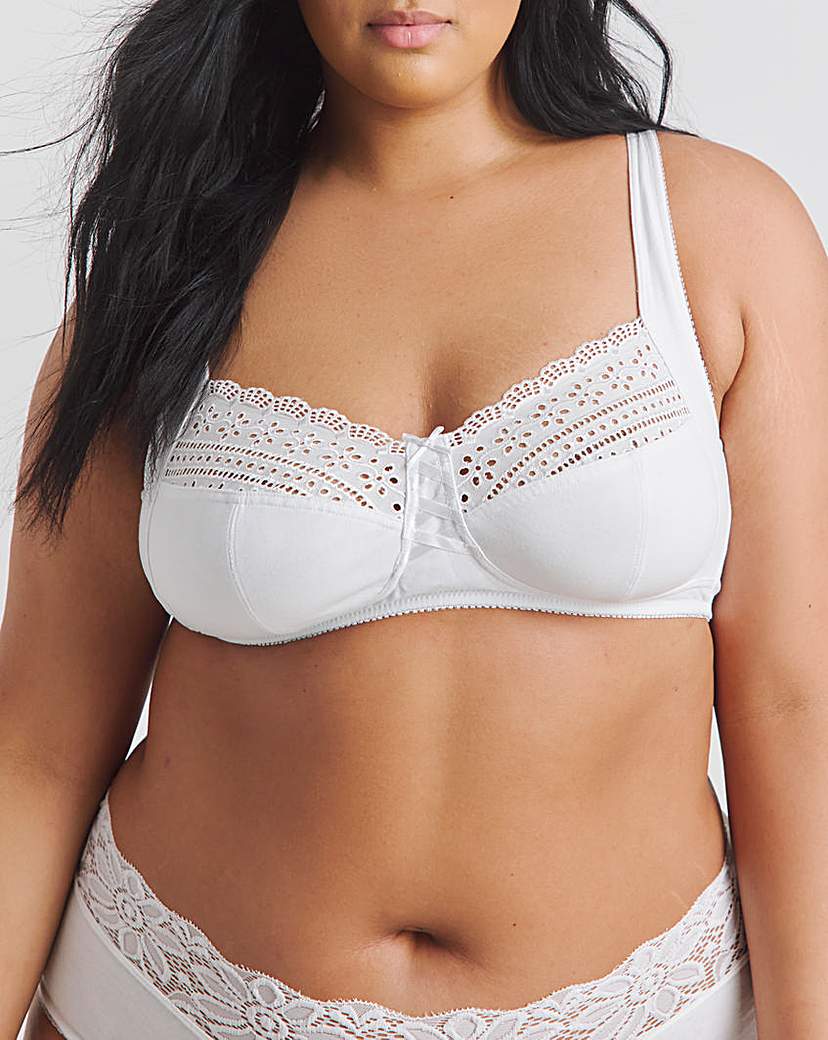 2 Pk White/Black Jane Non Wired Bras