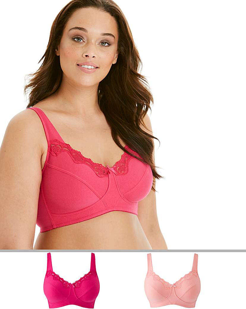 Image of 2Pack Sarah Full Cup Non Wired Bras