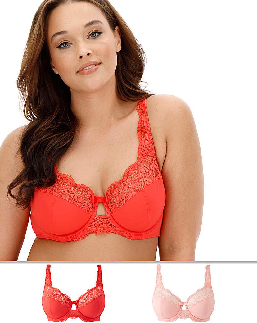 Image of 2Pack Lottie Lace Full Cup Wired Bras