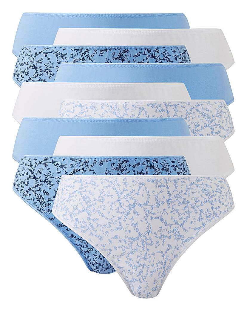 Image of 10 Pack High Leg Midi Briefs