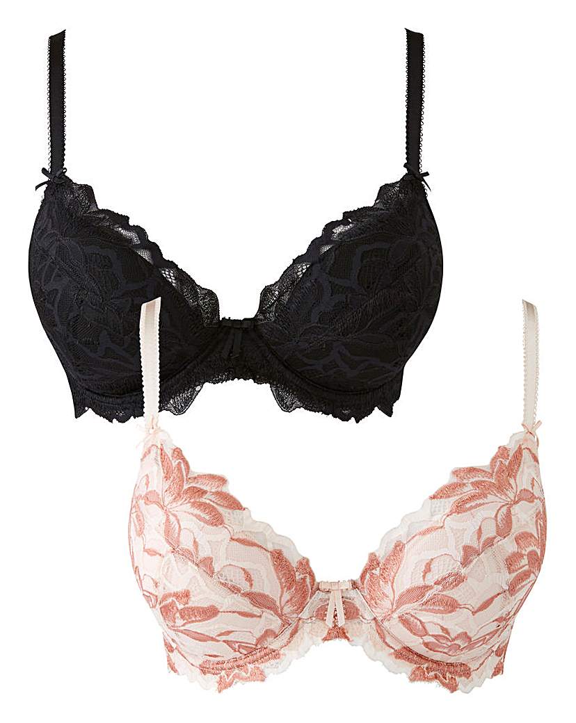 Image of 2Pack Lily Lace Plunge Bras