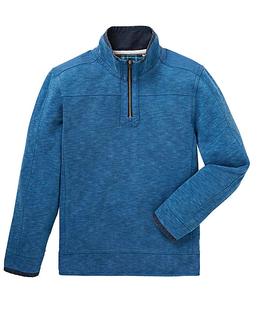 Mantaray Blue GB Pique Sweat Zip Hoody