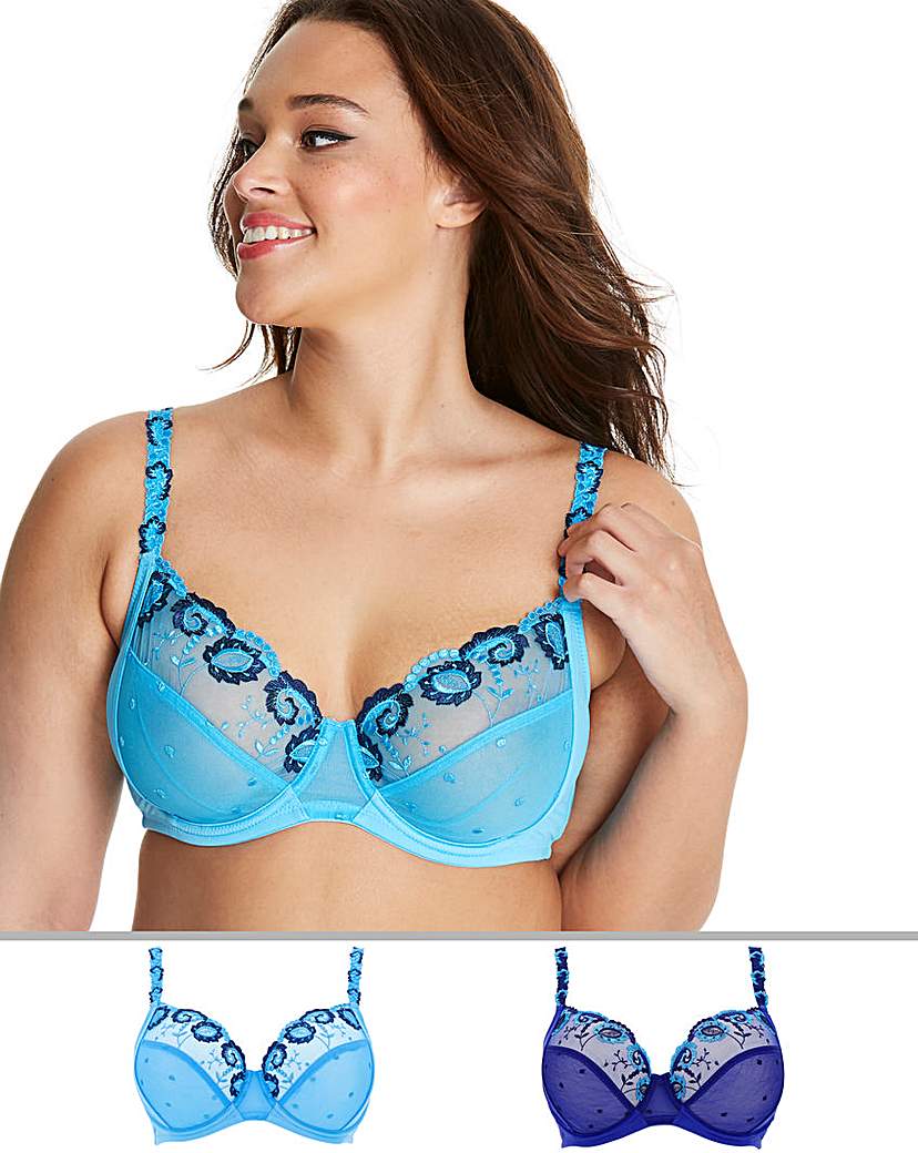 Image of 2Pack Joanna Emb Full Cup Bras