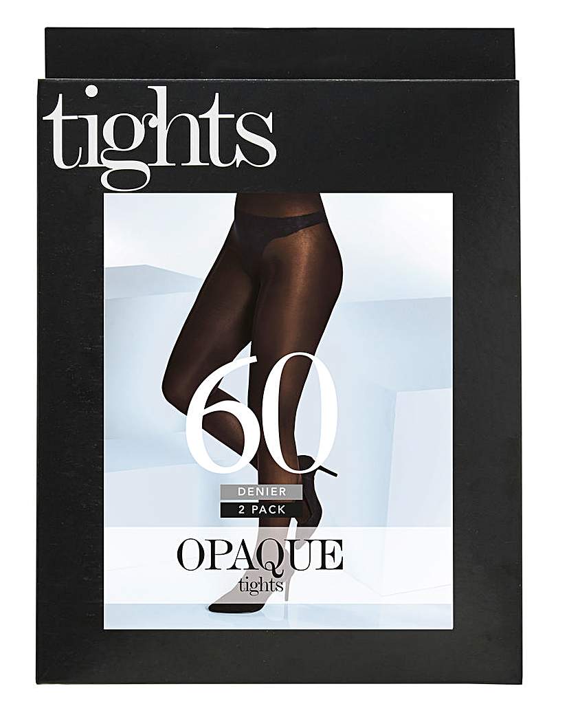 Image of 2 Pack 60 Denier Opaque Tights