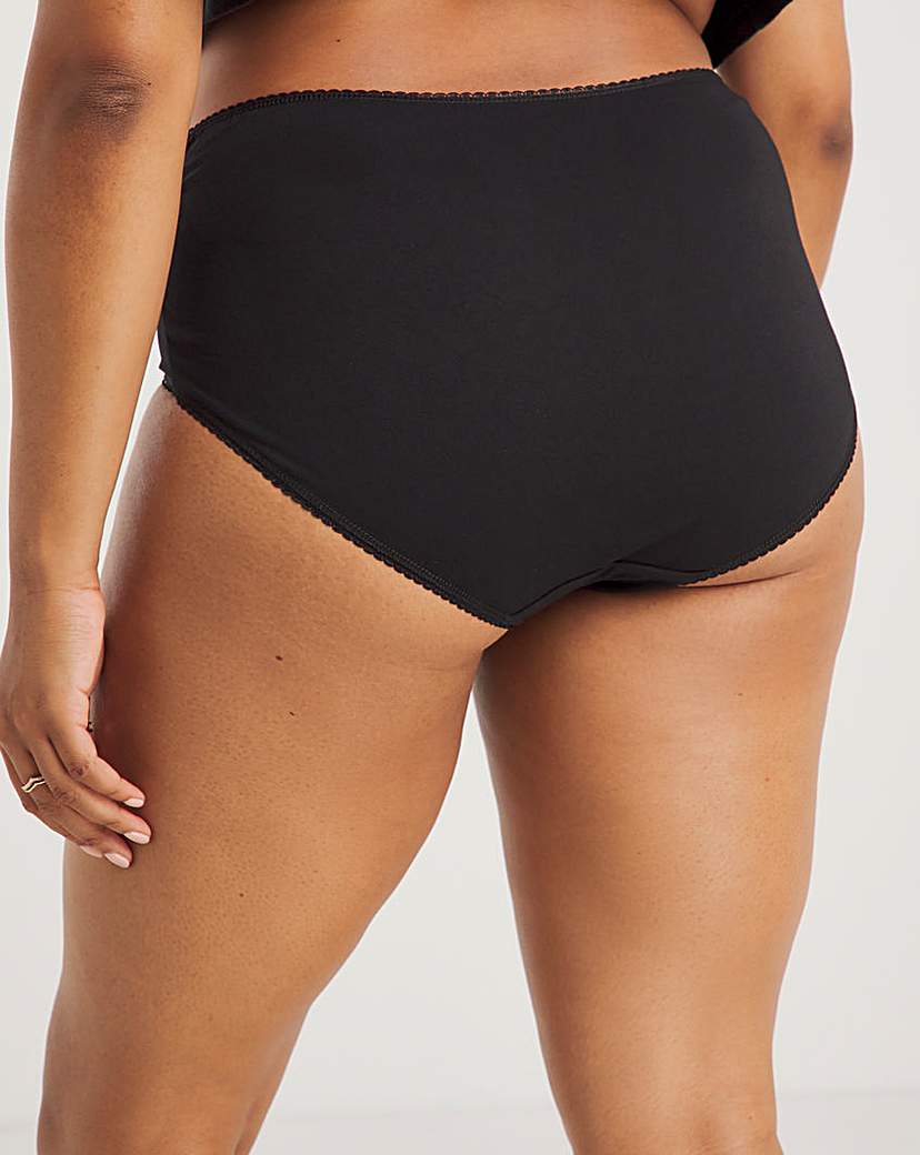 5 Pack Neutral Lace Top Full Fit Briefs