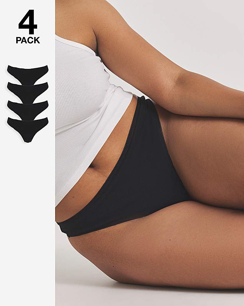 4 Pack Value Cotton Thongs