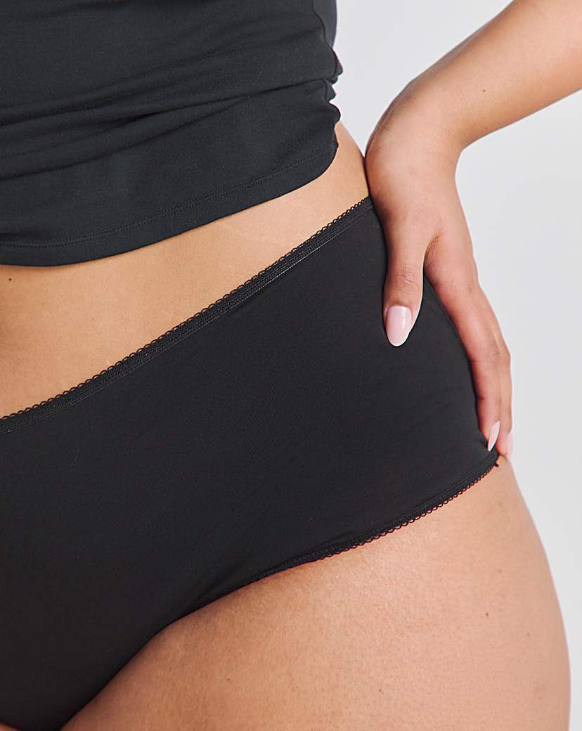 4 Pack Black Full Fit Knickers