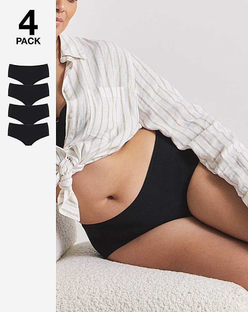 4 Pack Value Cotton Shorts - Black - Size 20/22 - Women's