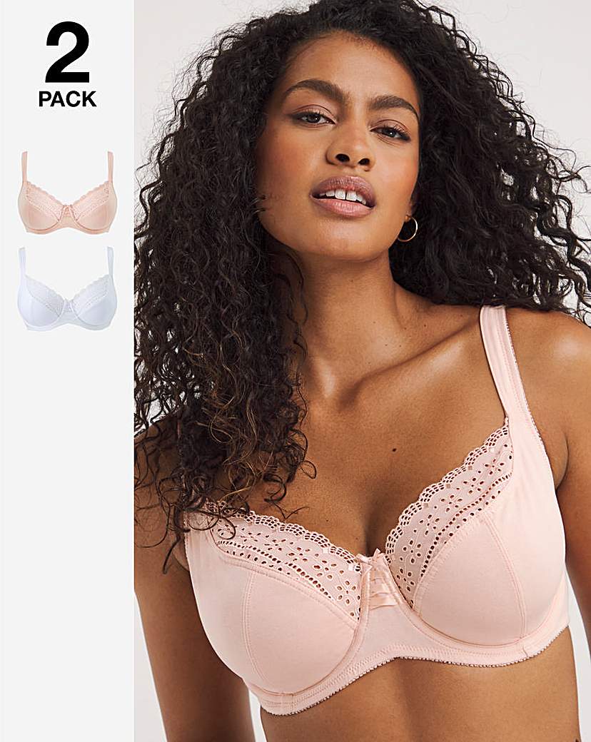 2 Pack Jane Full Cup Blush/White Bras