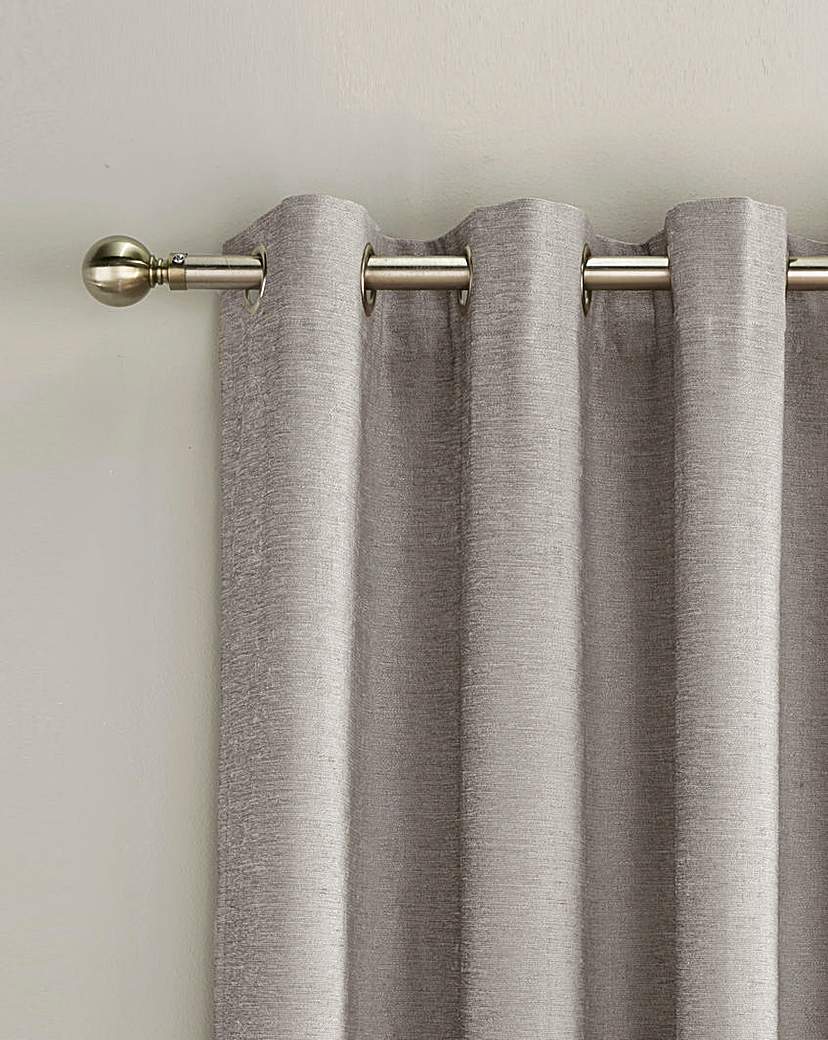 Savoy Eyelet Door Curtain - Grey