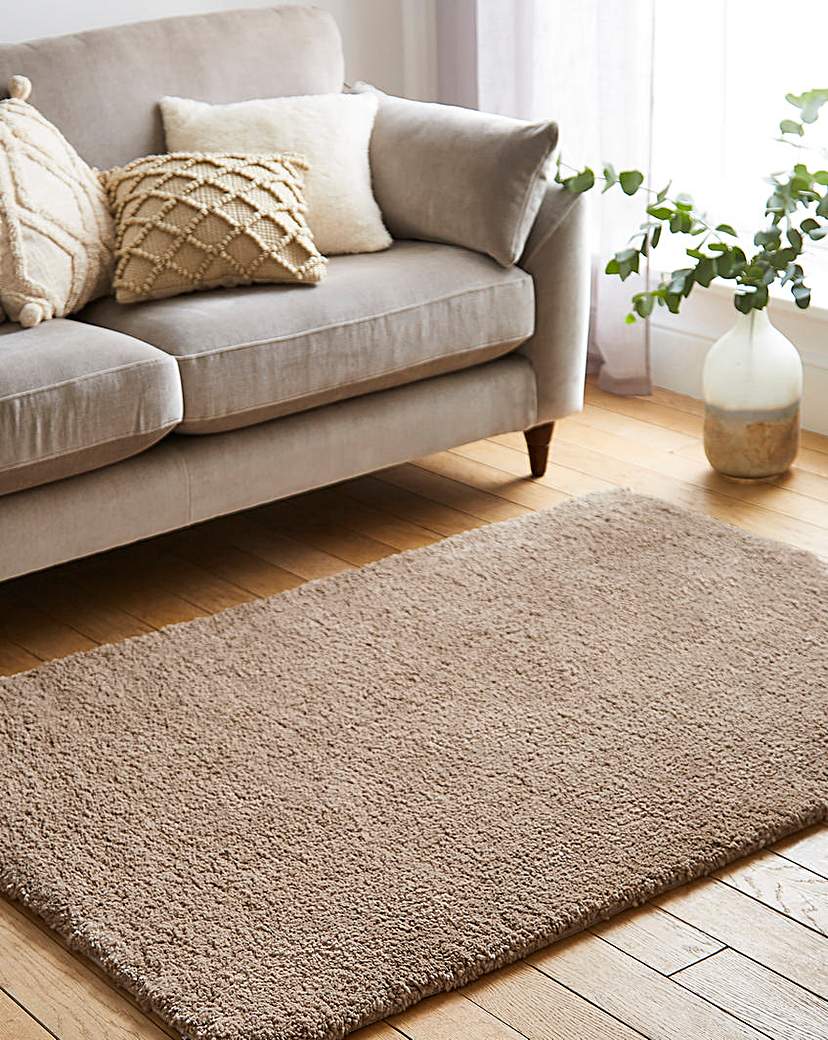 My Lux Washable Shaggy Cosy Rug - Stone