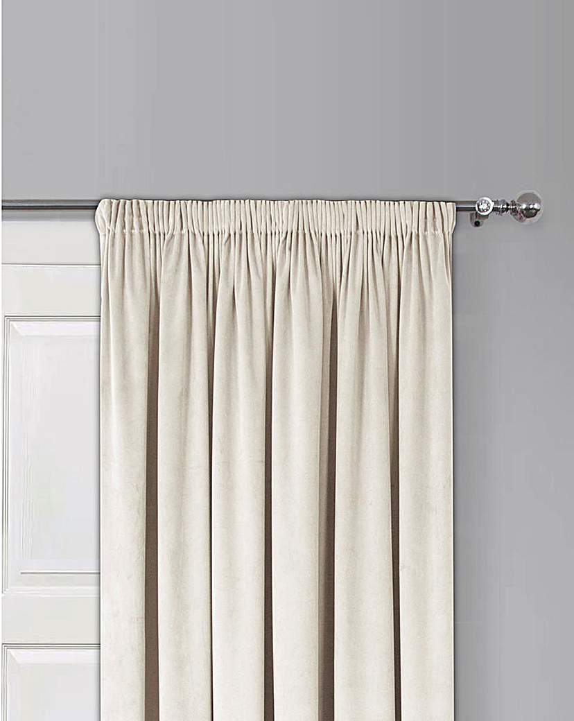 Plain Dye Velour Door Curtain - Natural