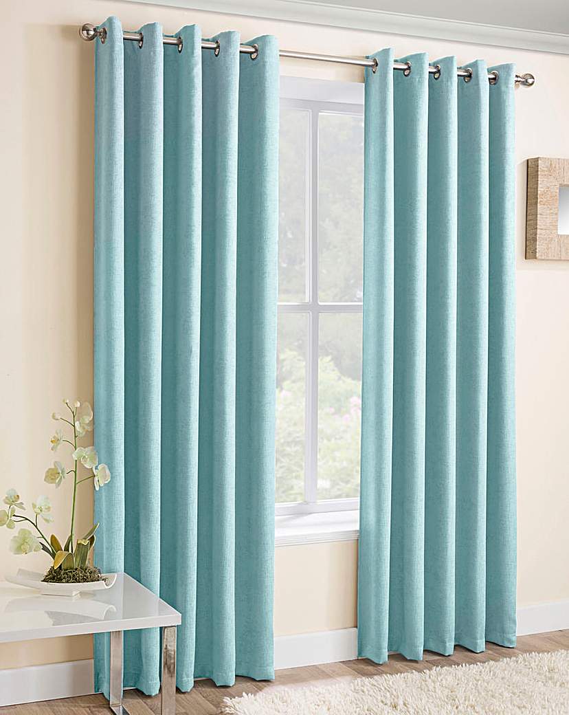 Vogue Light Filtering Eyelet Curtain - Sky Blue