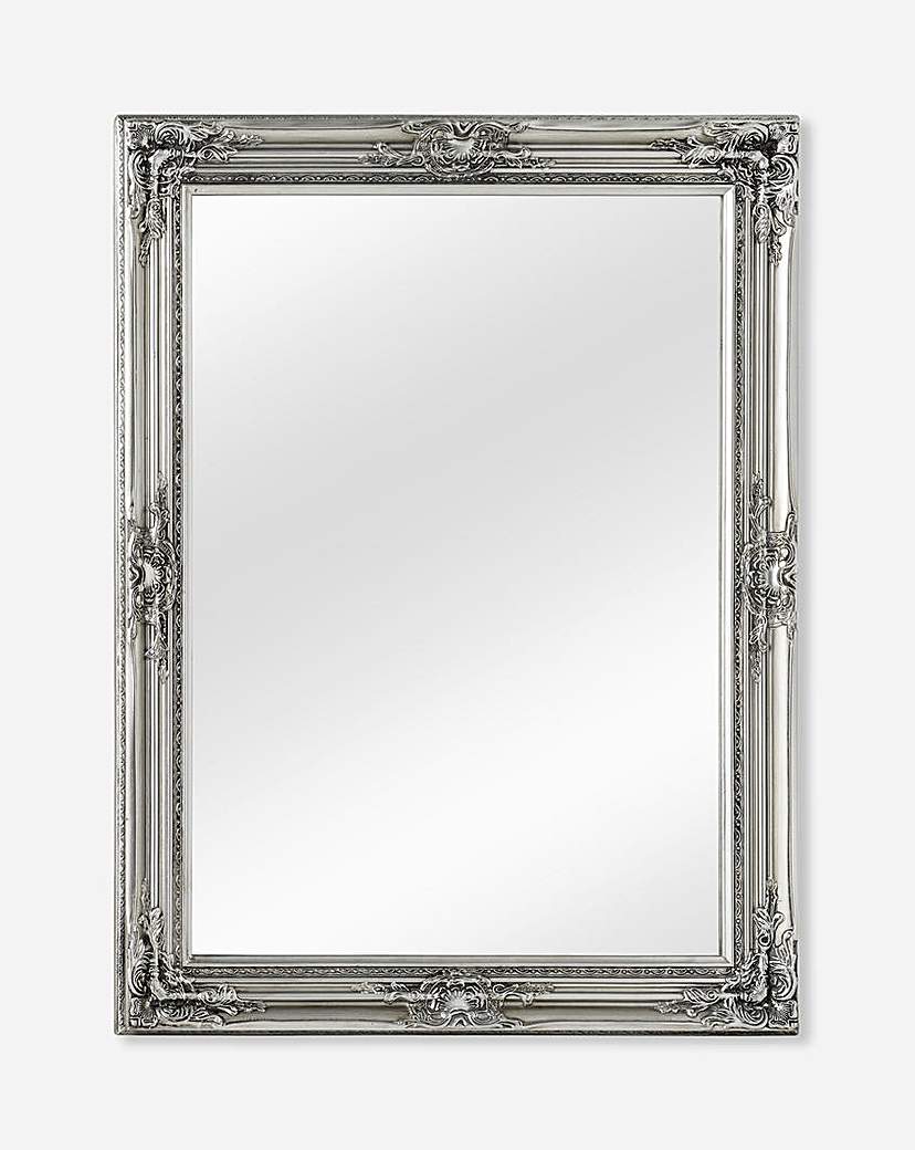 Elegant Silver Finish Wall Mirror