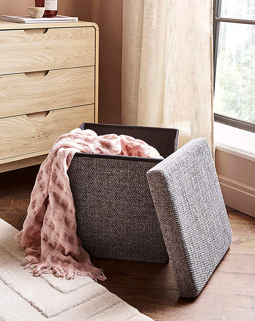 Gray & Osbourn Chenille Storage Ottoman