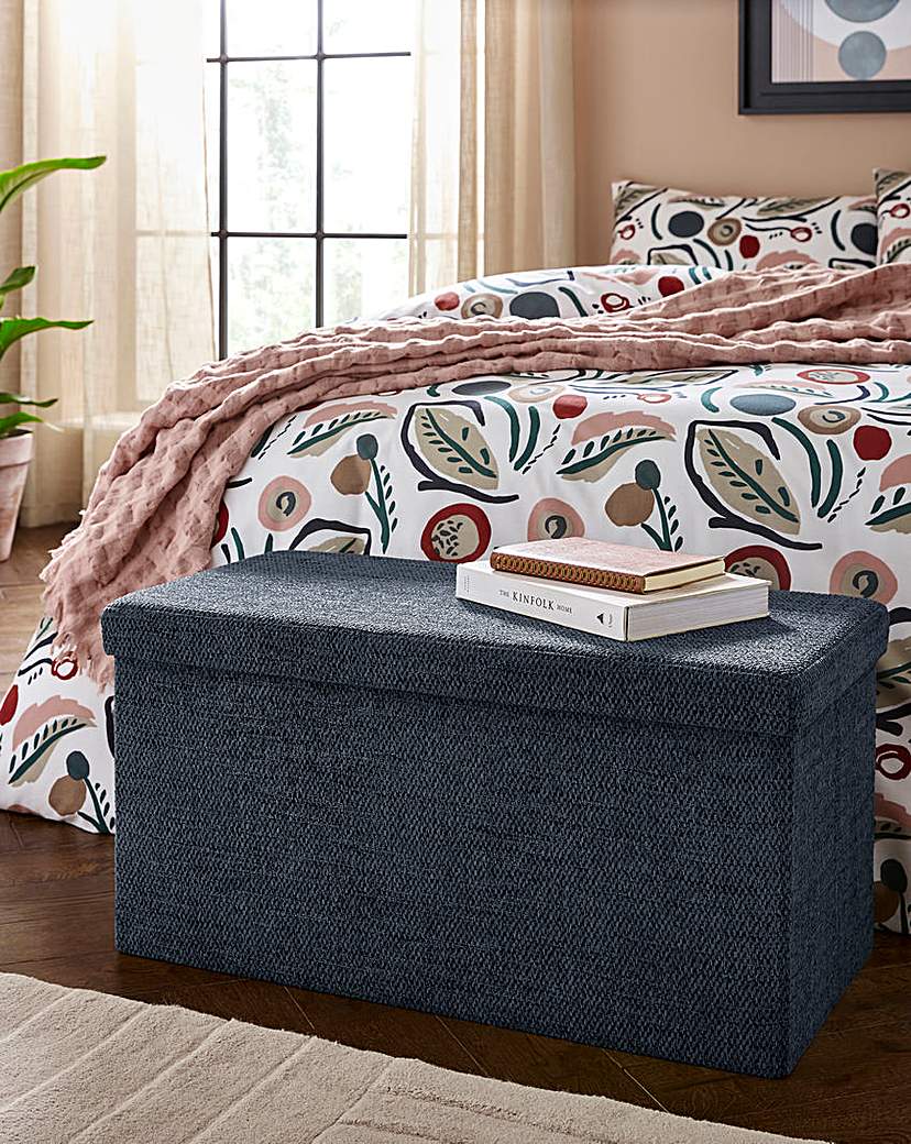 Gray & Osbourn Chenille Storage Ottoman