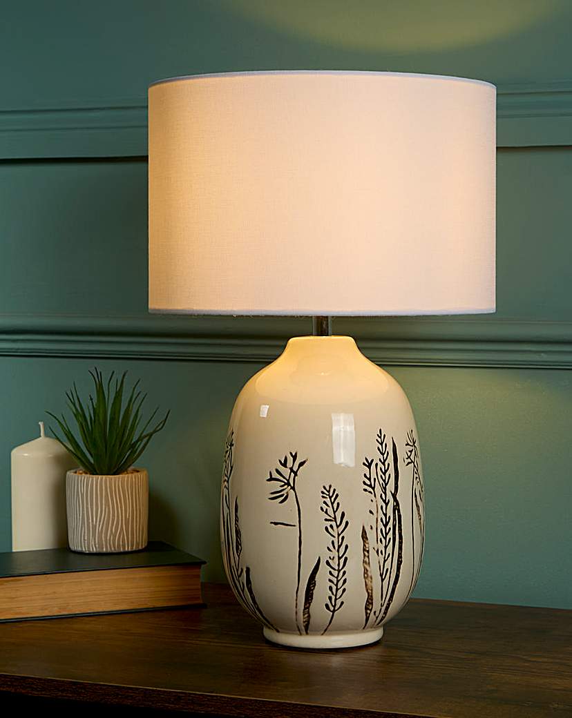 Julipa Floral Pattern Ceramic Table Lamp