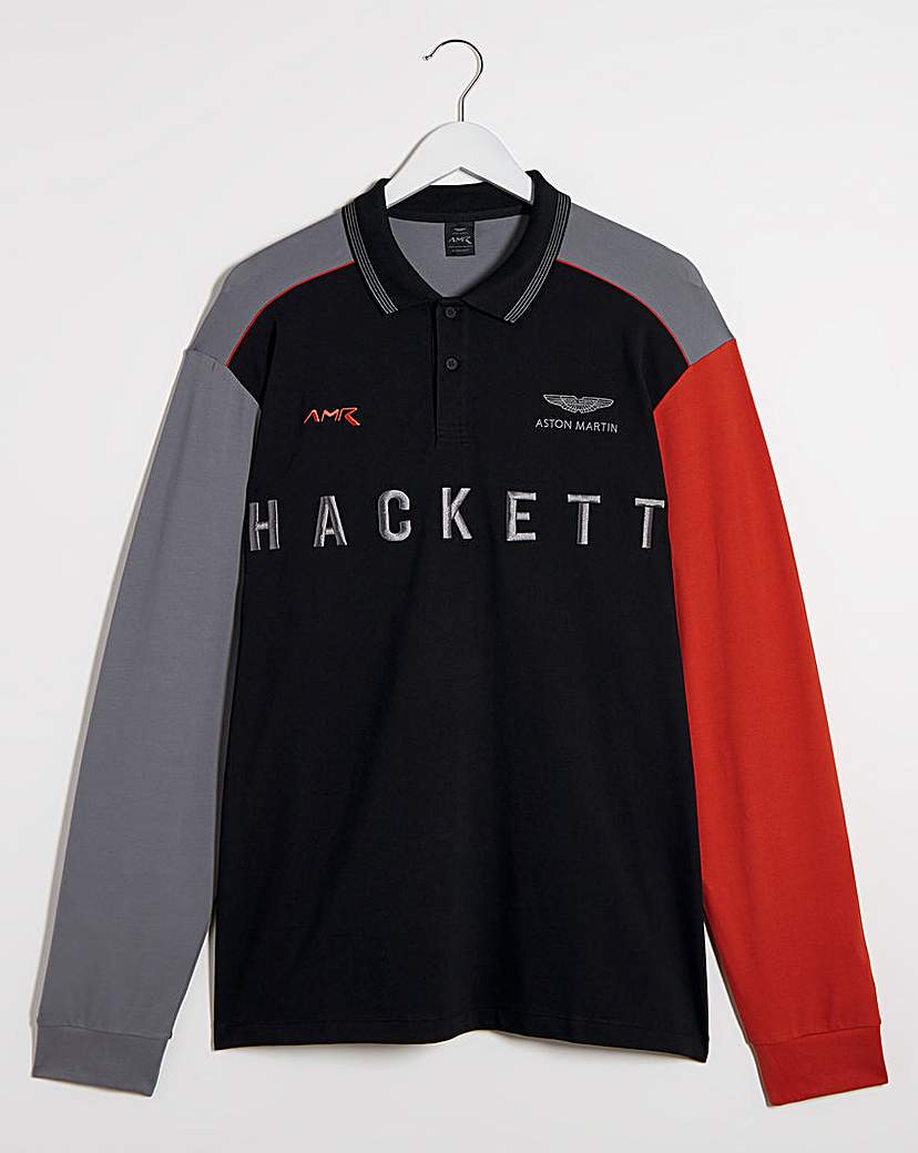 Image of Hackett AMR Colour Block LS Polo