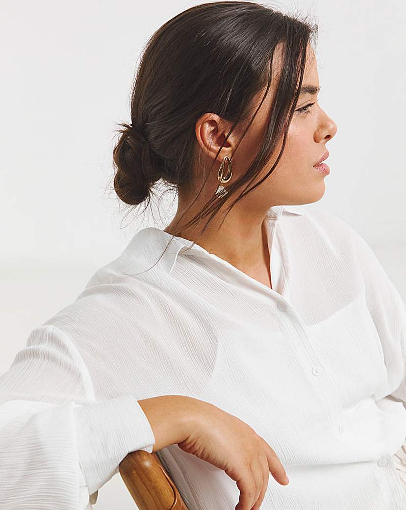 White Crinkle Shirt