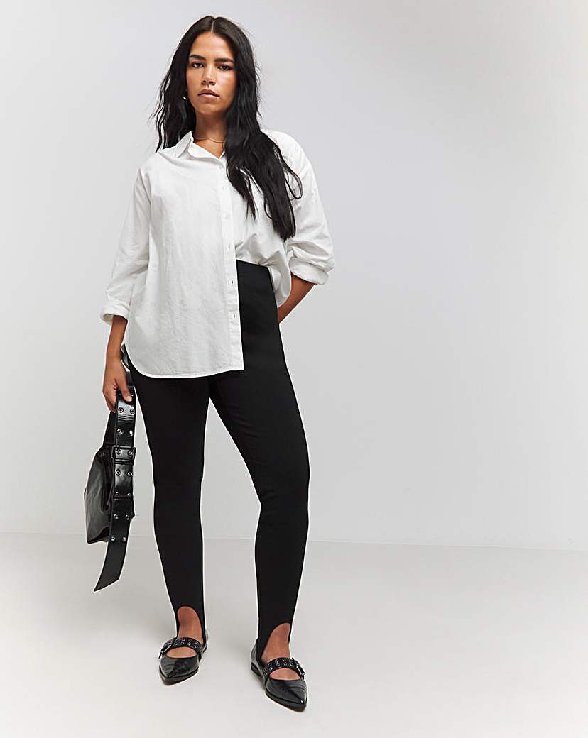 White Relaxed Cotton Poplin Shirt