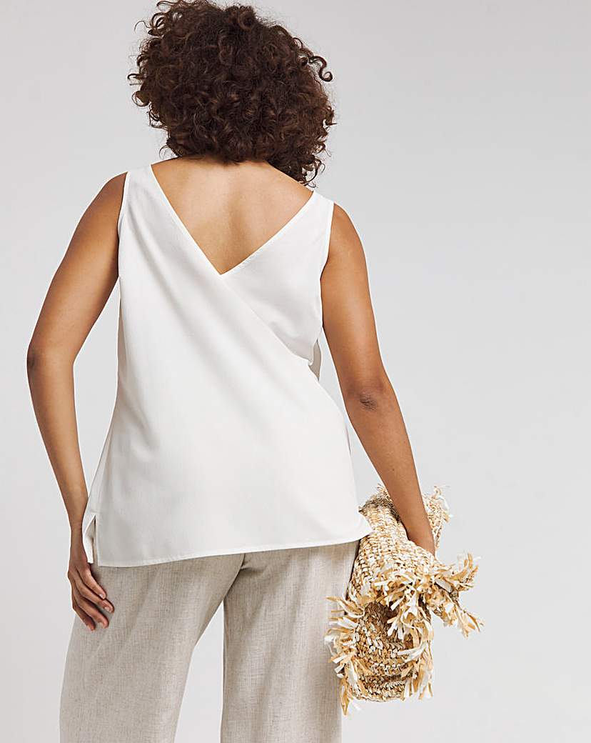 White V Neck Vest