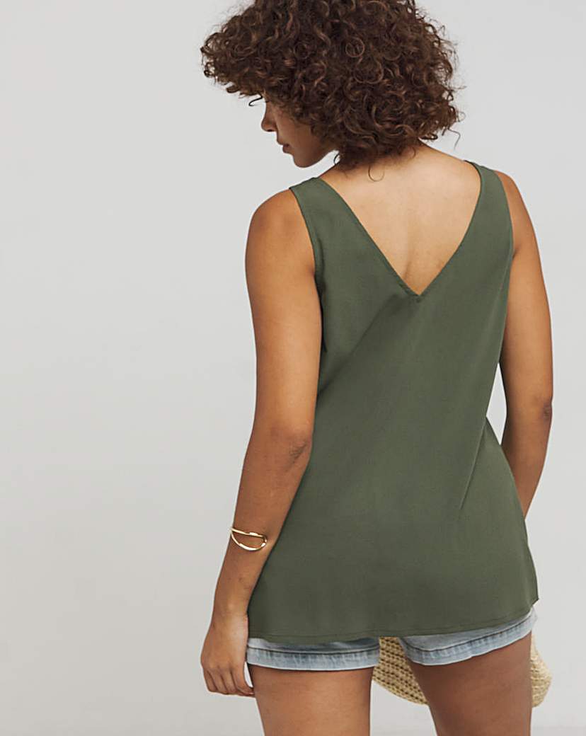 Khaki V Neck Vest