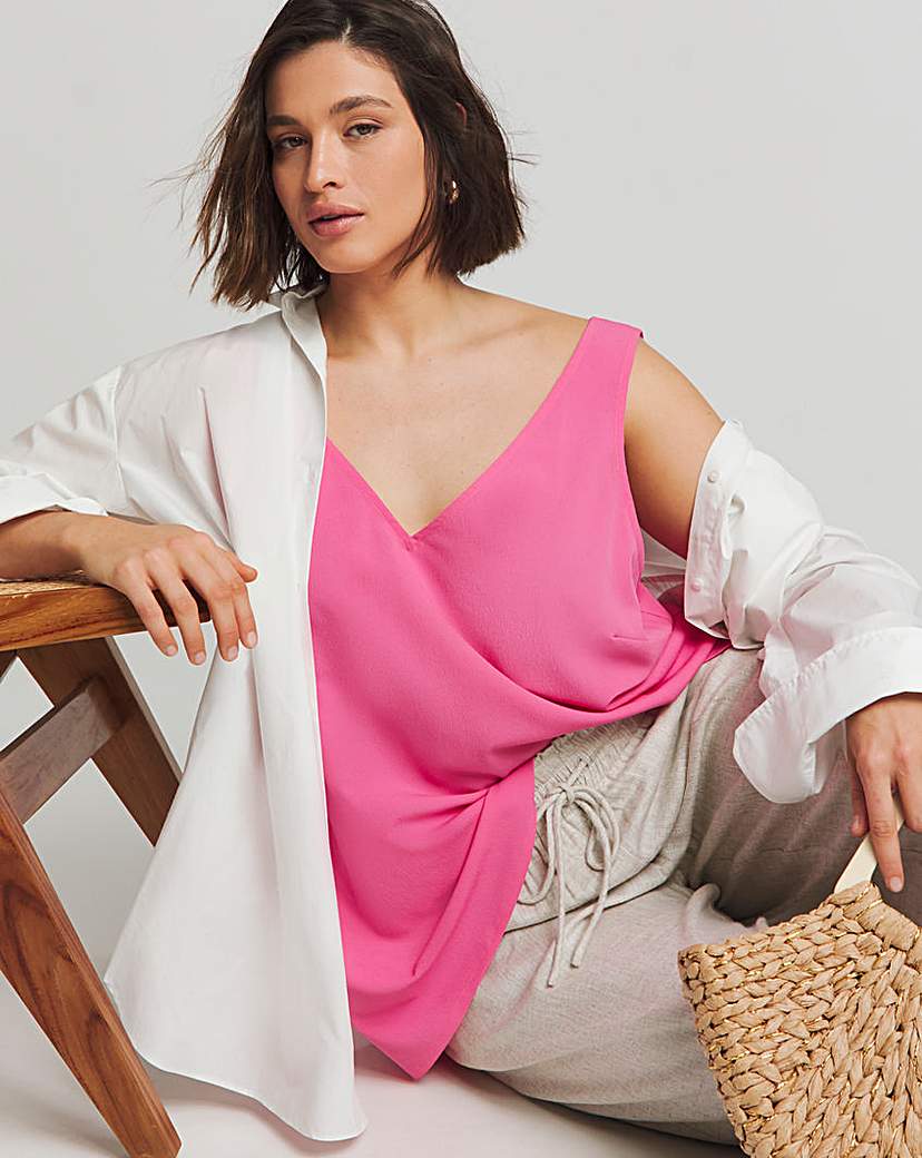 Pink V Neck Vest