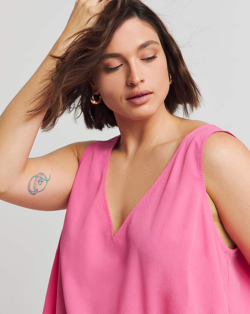 Pink V Neck Vest