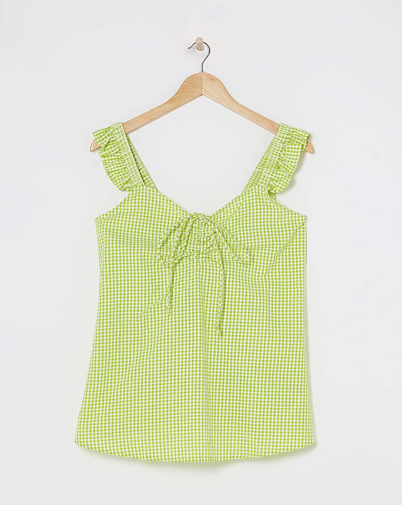 Lime Check Gingham Cami