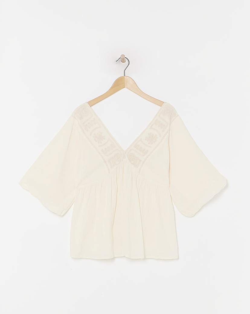 Ivory Embroidered Blouse