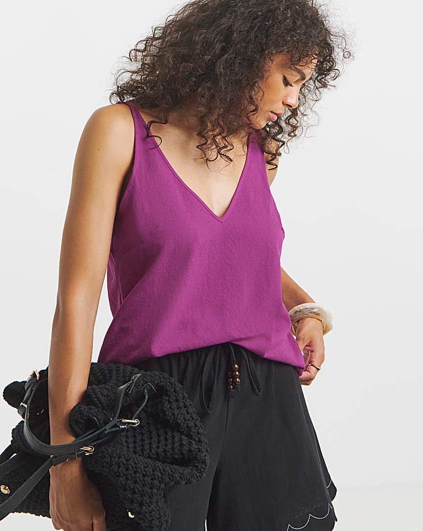 Purple V Neck Cami